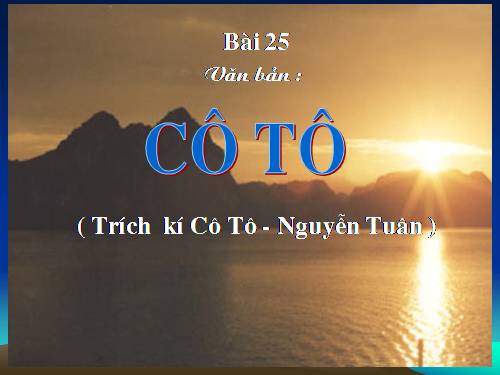 Bài 25. Cô Tô