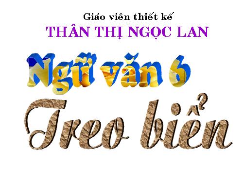 Bài 12. Treo biển