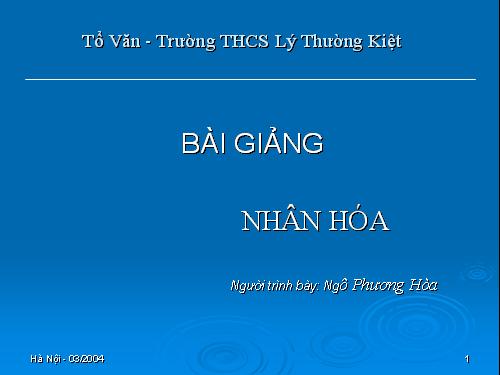 Bài 22. Nhân hoá