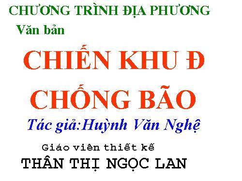 Ngu van 6 Chien khu D chong bao