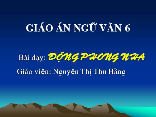 Bài 31. Động Phong Nha