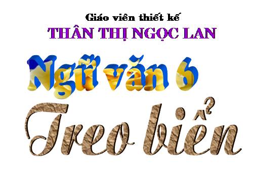 Bài 12. Treo biển