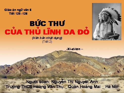 Bài 30. Bức thư của thủ lĩnh da đỏ