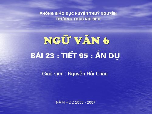 Bài 23. Ẩn dụ