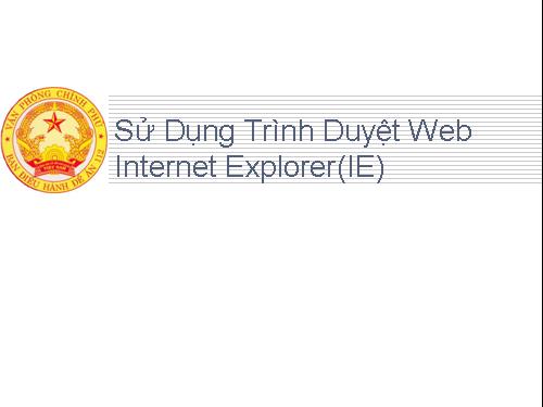 Hướng dẫn sử dụng Internet (Aptech)