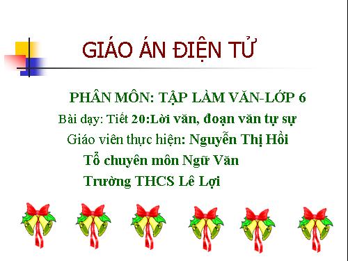 Bài 5. Lời văn, đoạn văn tự sự