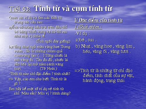 Bài 15. Tính từ và cụm tính từ