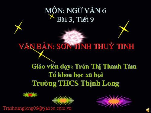 Bài 3. Sơn Tinh, Thuỷ Tinh