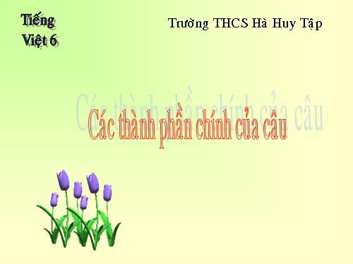 Bài 25. Các thành phần chính của câu