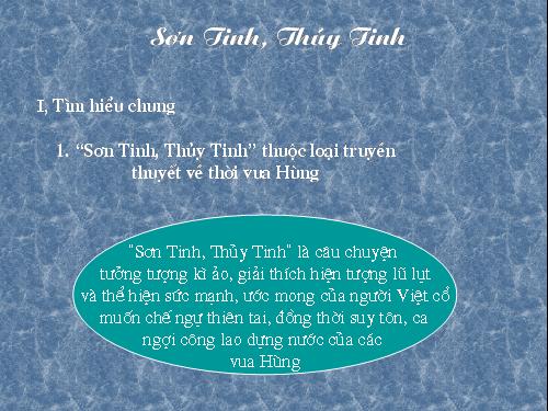 Bài 3. Sơn Tinh, Thuỷ Tinh