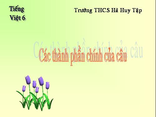 Bài 25. Các thành phần chính của câu