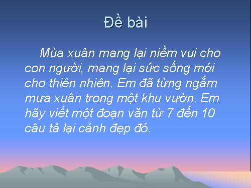 Luyện viết văn miêu tả