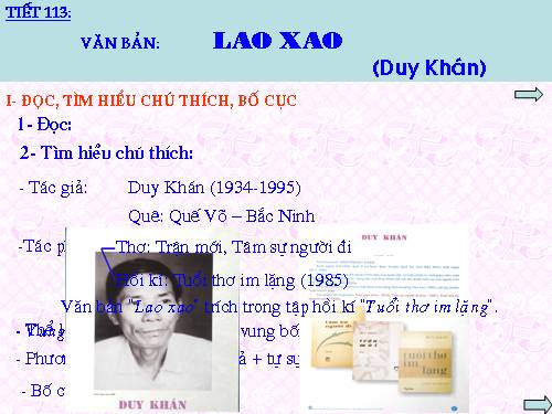 Bài 27. Lao xao