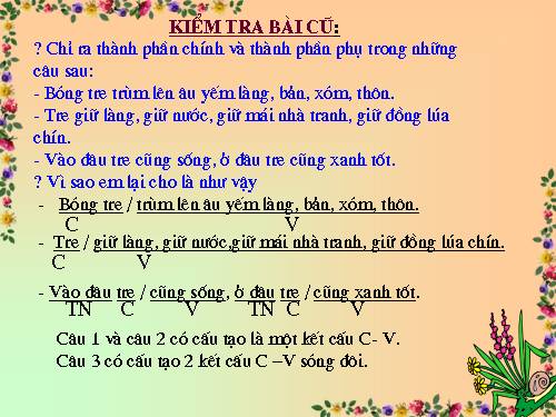 Bài 26. Câu trần thuật đơn