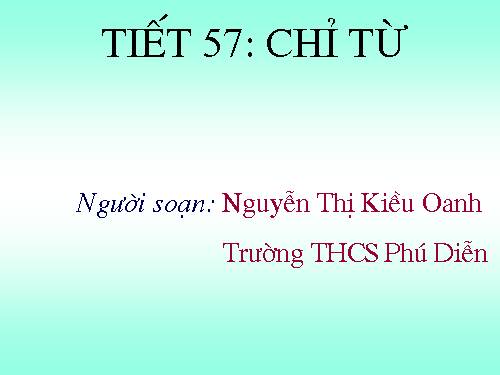 Bài 13. Chỉ từ