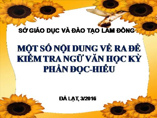 Hướng dẫn ra đề thi học kì mônn Ngữ Văn