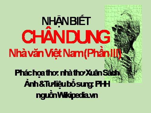 phần III test chân dung nhà văn