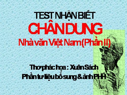 Test Chân dung nhà văn Phần II