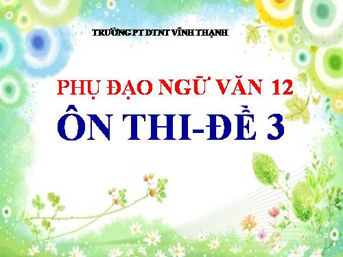 ÔN THI THPT QUỐC GIA - ĐỀ 3