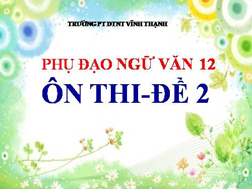 ôn thi THPT QUỐC GIA - ĐỀ 2