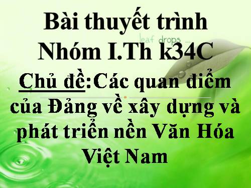 các quan điểm xây dựng và phát triển văn hóa trong thời kì mới