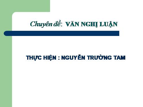 chuyen de van nghi luan