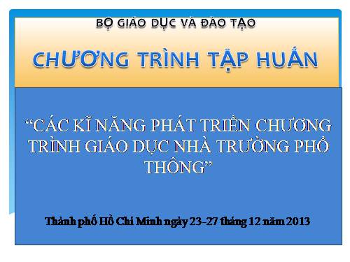 TẬP HUẤN PTCT NHÀ TRƯỜNG 01