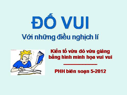 ĐỐ VUI với nghịch lí .ppt