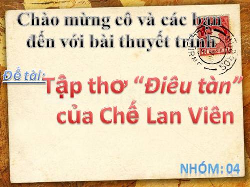 Tập thơ "Điêu tàn" của Chế Lan Viên