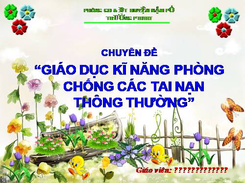 Phòng Chống các tai nạn thương tích cho Học sinh DTBT