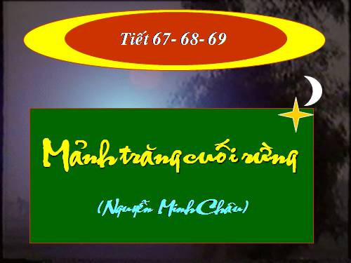 mảnh trăng cuối rừng