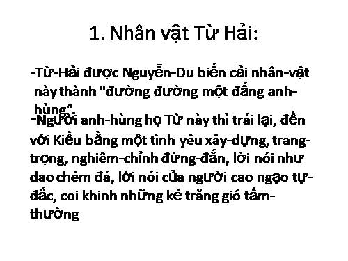 nhân vật trung tâm trong truyện kiều.