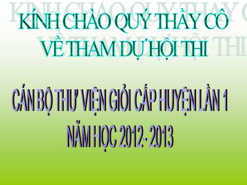 Thi thư viện giỏi cấp huyện