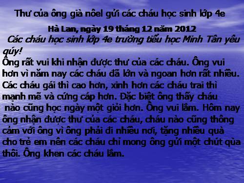 Thư của ông già Noel