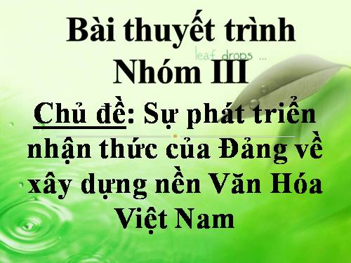 xây dựng nền văn hóa vn