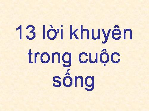 13 dieu can biet ve cuoc song