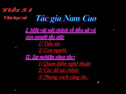 Tác gia Nam Cao