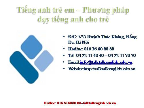 Phương pháp học tiếng anh cho trẻ em