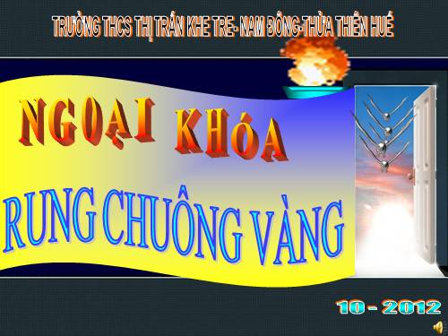 NGOẠI KHÓA RUNG CHUÔNG VÀNG 2012-2013