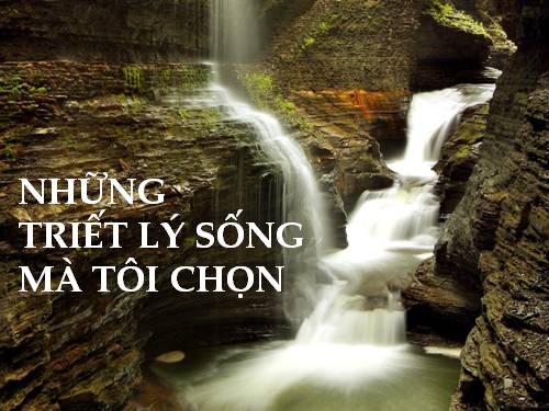 Triết lý sống mà tôi chọn