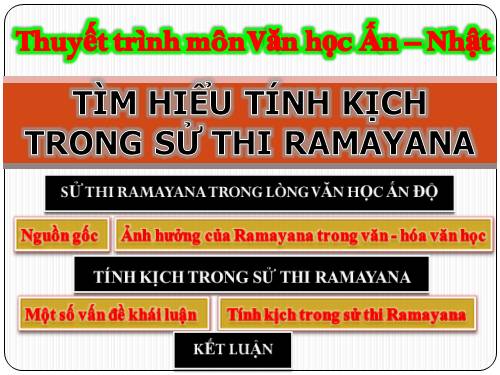 Tính kịch trong sử thi Ramayana