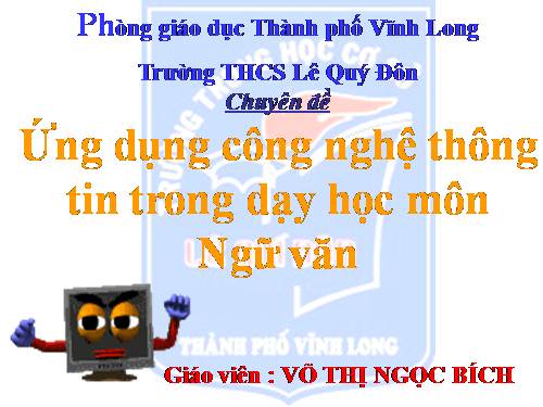 Chuyên đề Ngữ văn Trường THCS Lê Quí Đôn