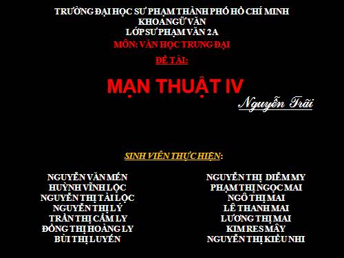 man thuat 41