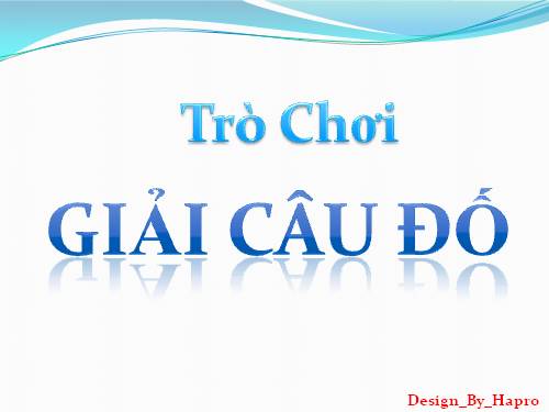 Trò chơi giải câu đố