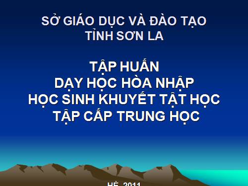 tài liệu tập huấn khuyết tật