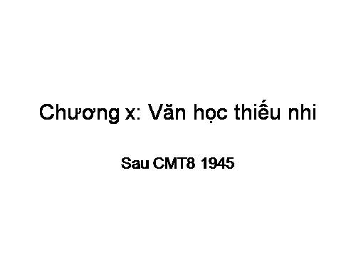 văn học thiếu nhi