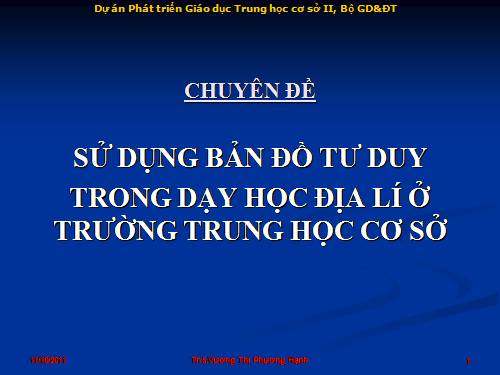 Sử dụng bản đồ tư duy trong dạy học lí