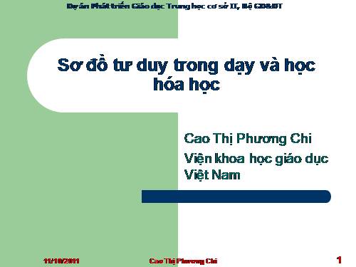 Sử dụng bản đồ tư duy trong môn Hóa học