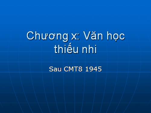 van hoc thieu nhi