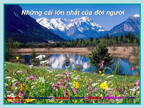 Những điều lớn nhất của đời người